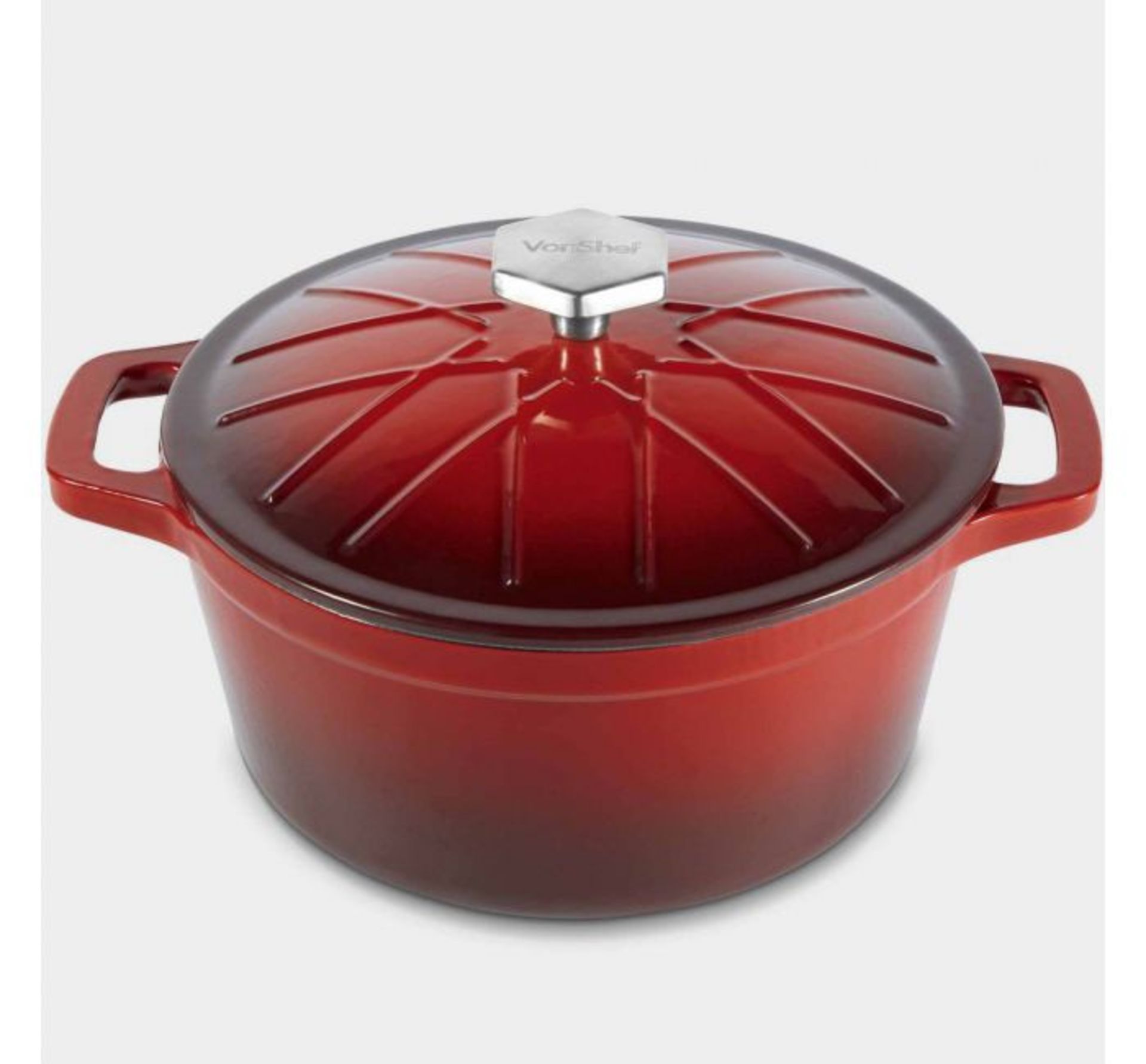 (HZ28) 3.8L Cast Iron Casserole Dish Perfect for casseroles, soups, rice dishes, stews, bakes,... - Image 2 of 3