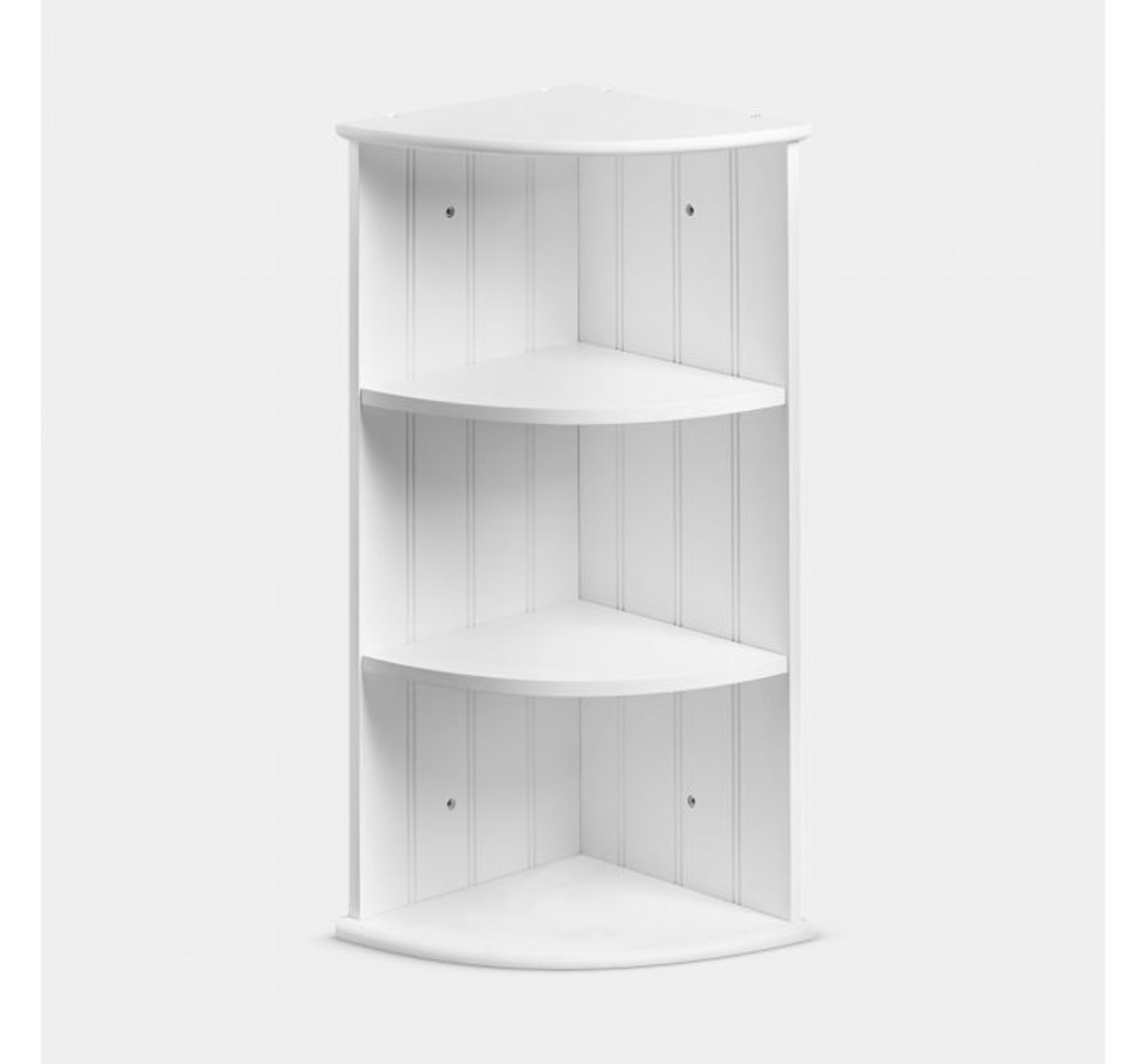 (HZ65) Colonial Two Shelf Corner Unit Painted MDF Water resistant & easy to clean Two shelve... - Image 2 of 3