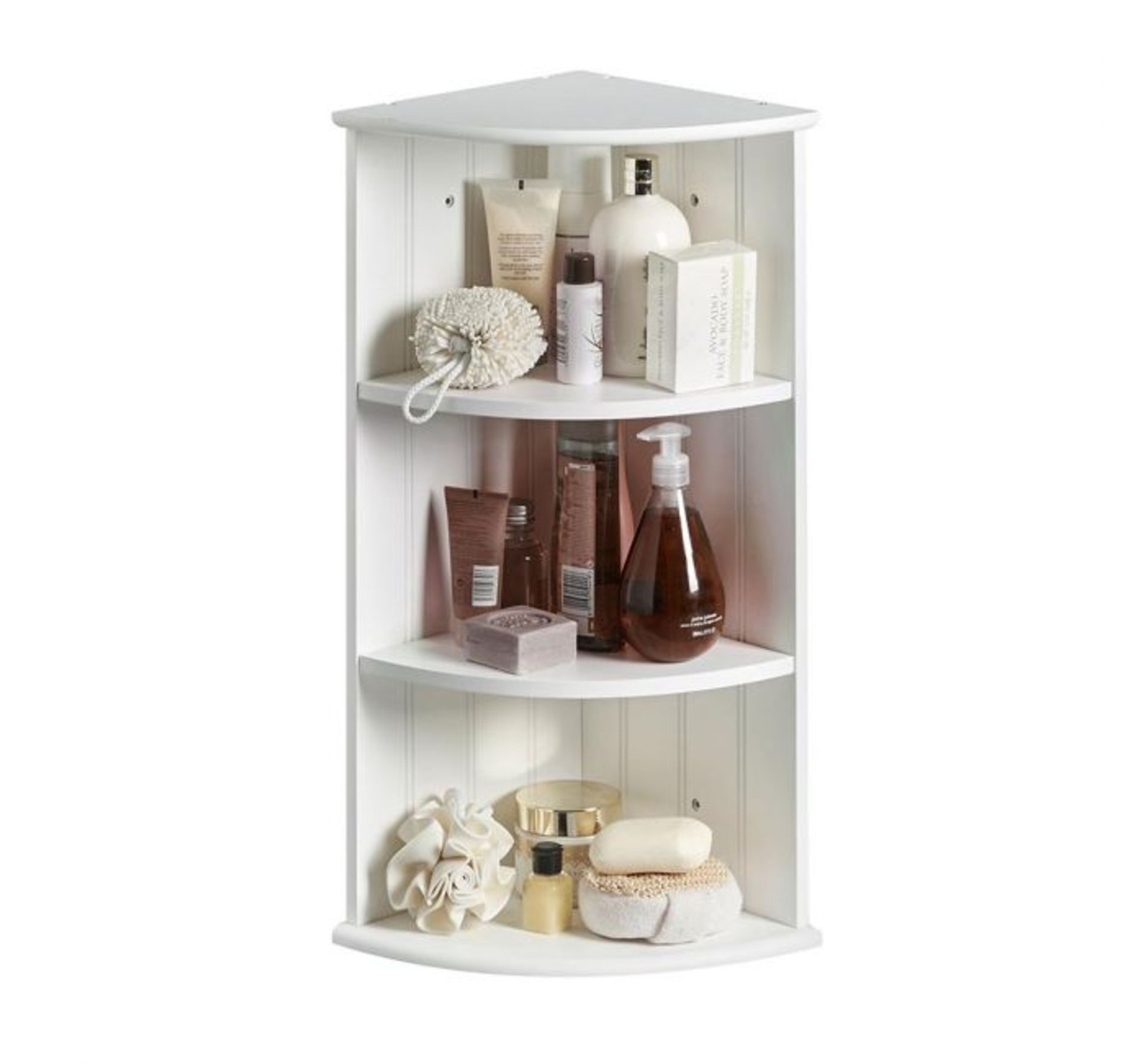 (HZ65) Colonial Two Shelf Corner Unit Painted MDF Water resistant & easy to clean Two shelve... - Image 3 of 3