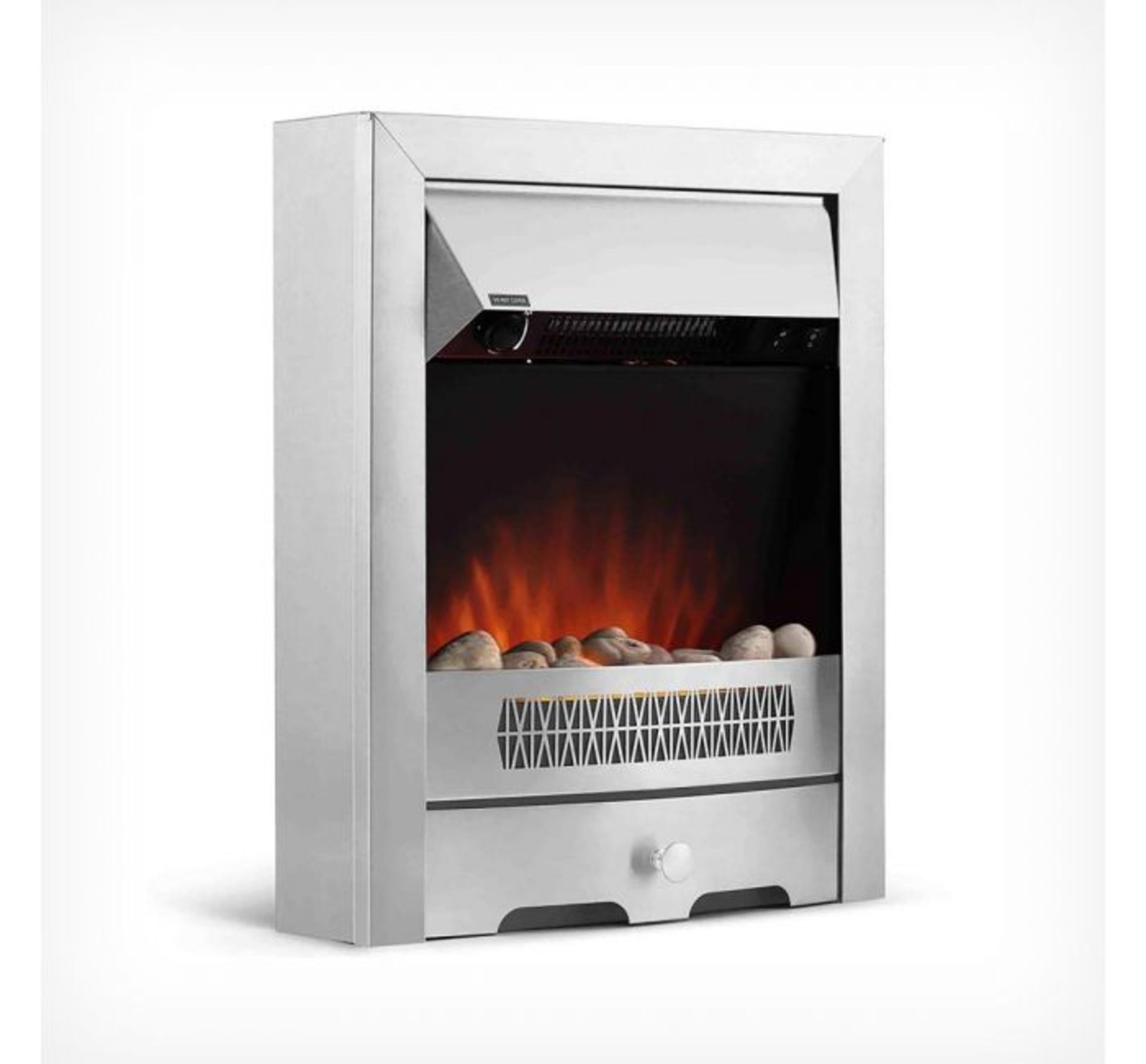 (HZ4) 2000W Freestanding Fireplace Ideal for warming up rooms up to 60m² Freestanding design...