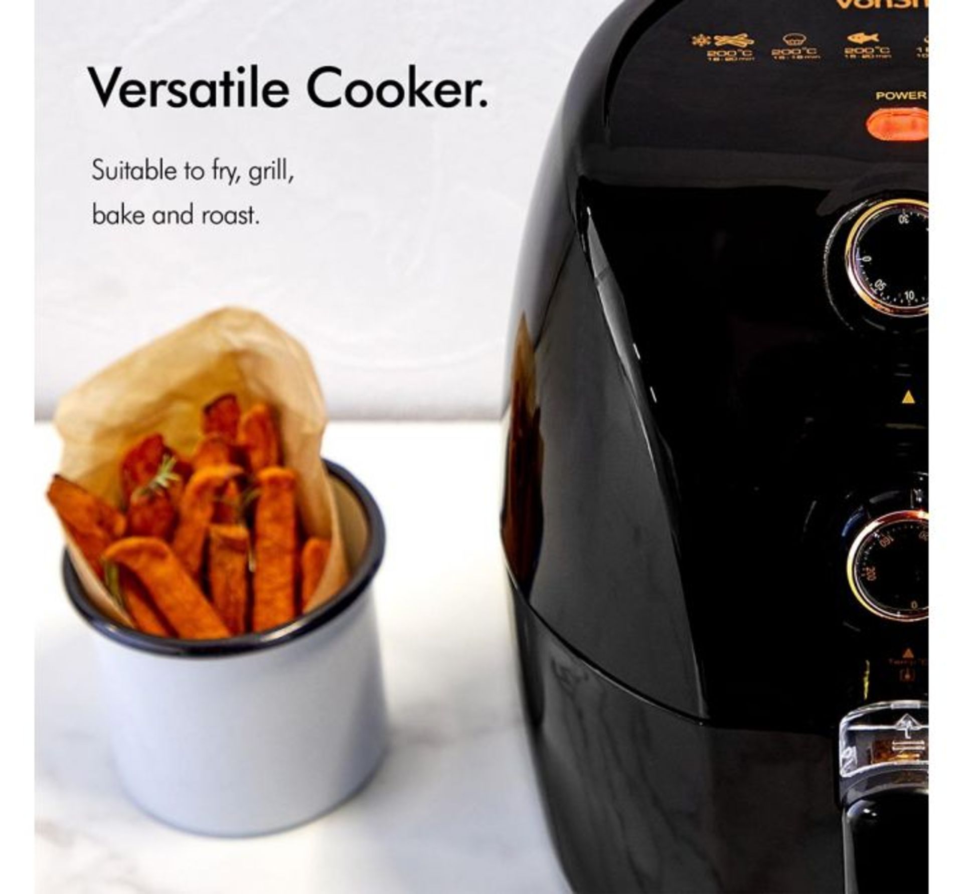 (HZ43) 1.5L Air fryer All the taste of deep fat frying with up to 80% fewer calories. Vapour ... - Image 3 of 4
