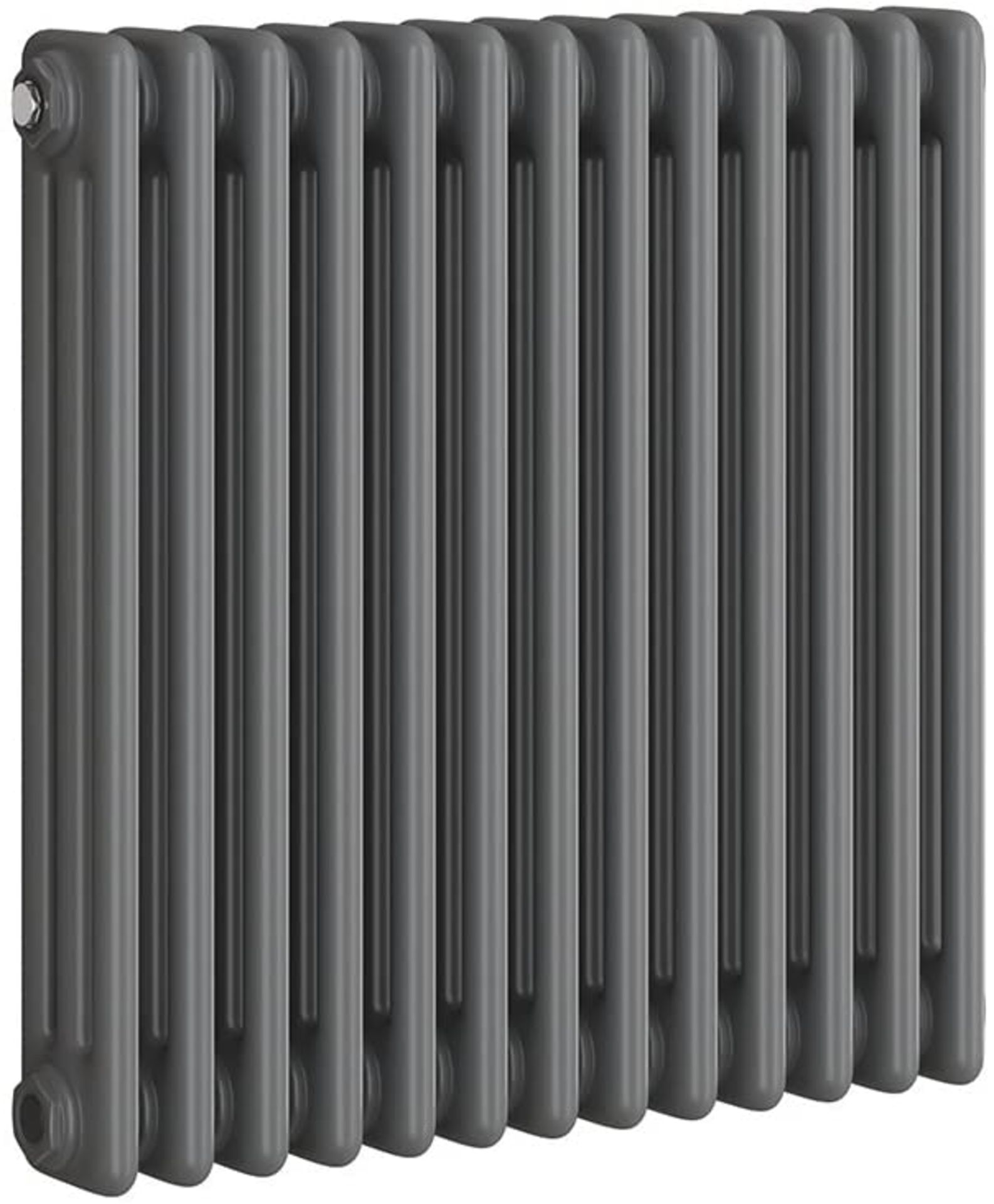 BRAND NEW BOXED 600x600mm Anthracite Double Panel Horizontal Colosseum Traditional Radiator. R... - Image 3 of 6