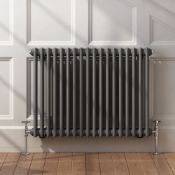 BRAND NEW BOXED 600x828mm Anthracite Double Panel Horizontal Colosseum Traditional Radiator. RR...