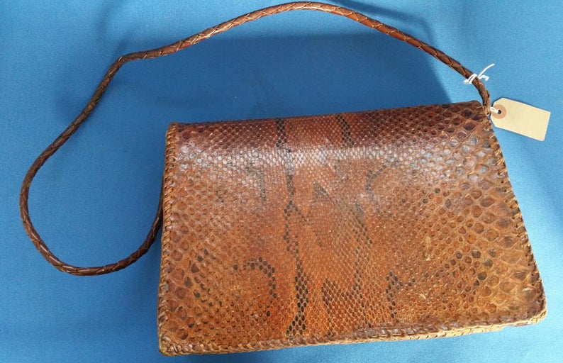 Vintage Real Snake Skin Hand Bag - Image 2 of 3