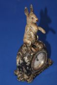 Unusual Vintage Hare Clock, possibly German.
