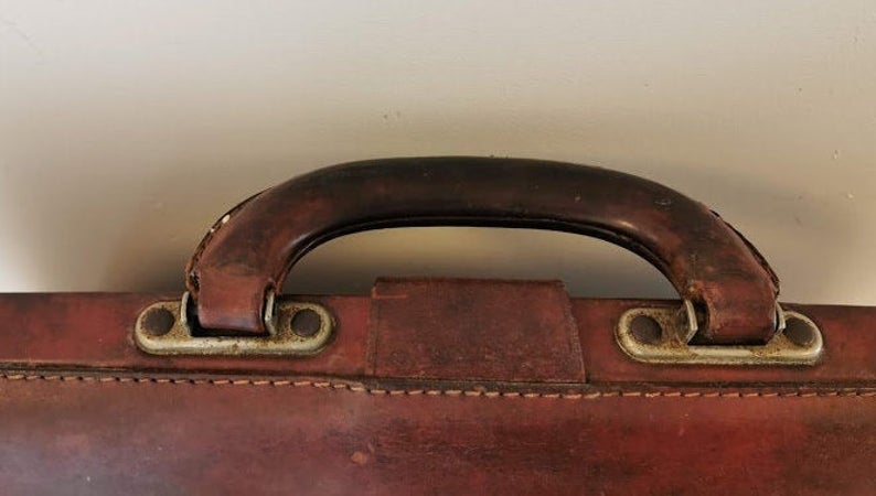 M.G.M. Brown Tan English Vintage Executives Brief Case - Image 5 of 5