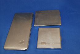 3 x Stainless Steel Vintage Cigarette Cases