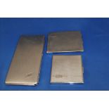 3 x Stainless Steel Vintage Cigarette Cases