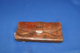 Vintage Leather Purse / Vanity Set.