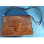 Vintage Real Snake Skin Hand Bag