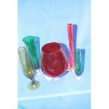 Job Lot of 5 x Collectable Retro Mid Century Glass items