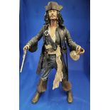 Captain Jack Sparrow Large 18" Figure W/motion Activated Sound Pirates Neca 2004