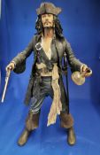 Captain Jack Sparrow Large 18" Figure W/motion Activated Sound Pirates Neca 2004