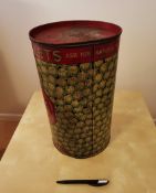 Large shop display tin of peas