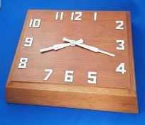 Smiths Art Deco wall clock Oak Office Board Room 1930s