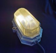 Industrial Art Deco Vintage Prismalux Wardle Bulkhead Light