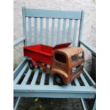 Vintage Triang Roadster Tipper Truck in rare gold and red Toy Collectible