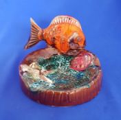 Unusual Rock Pool Ashtray Pin Dish with Colourful Glaze Sea side