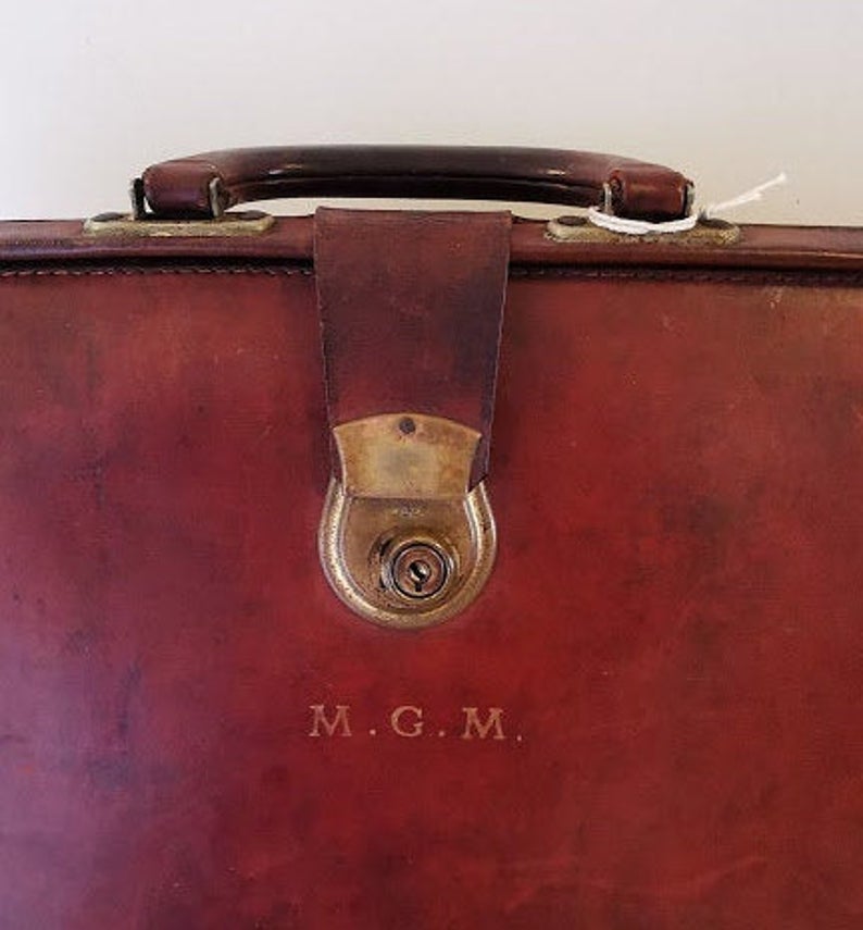 M.G.M. Brown Tan English Vintage Executives Brief Case - Image 3 of 5