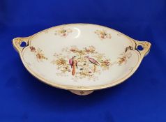 Crown Ducal Ware Pedestal Serving Fruit Bowl with handles a175