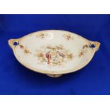 Crown Ducal Ware Pedestal Serving Fruit Bowl with handles a175