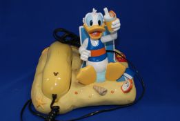 Walt Disney Donald Duck Desk Telephone 1990s Collectible, Rare, Mybelle 105DON