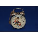 Vintage HERO Cat Fishing Animated Alarm Clock China 1960's