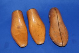 3 x Vintage Wooden Shoe Stretchers