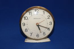 Vintage Ingersoll Alarm Clock in cream