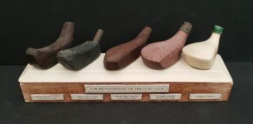 Collectable History of Golf Clubs Desk Display