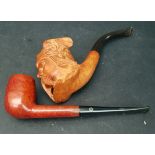 Vintage Frankau's Hand Carved Pipe & One Other