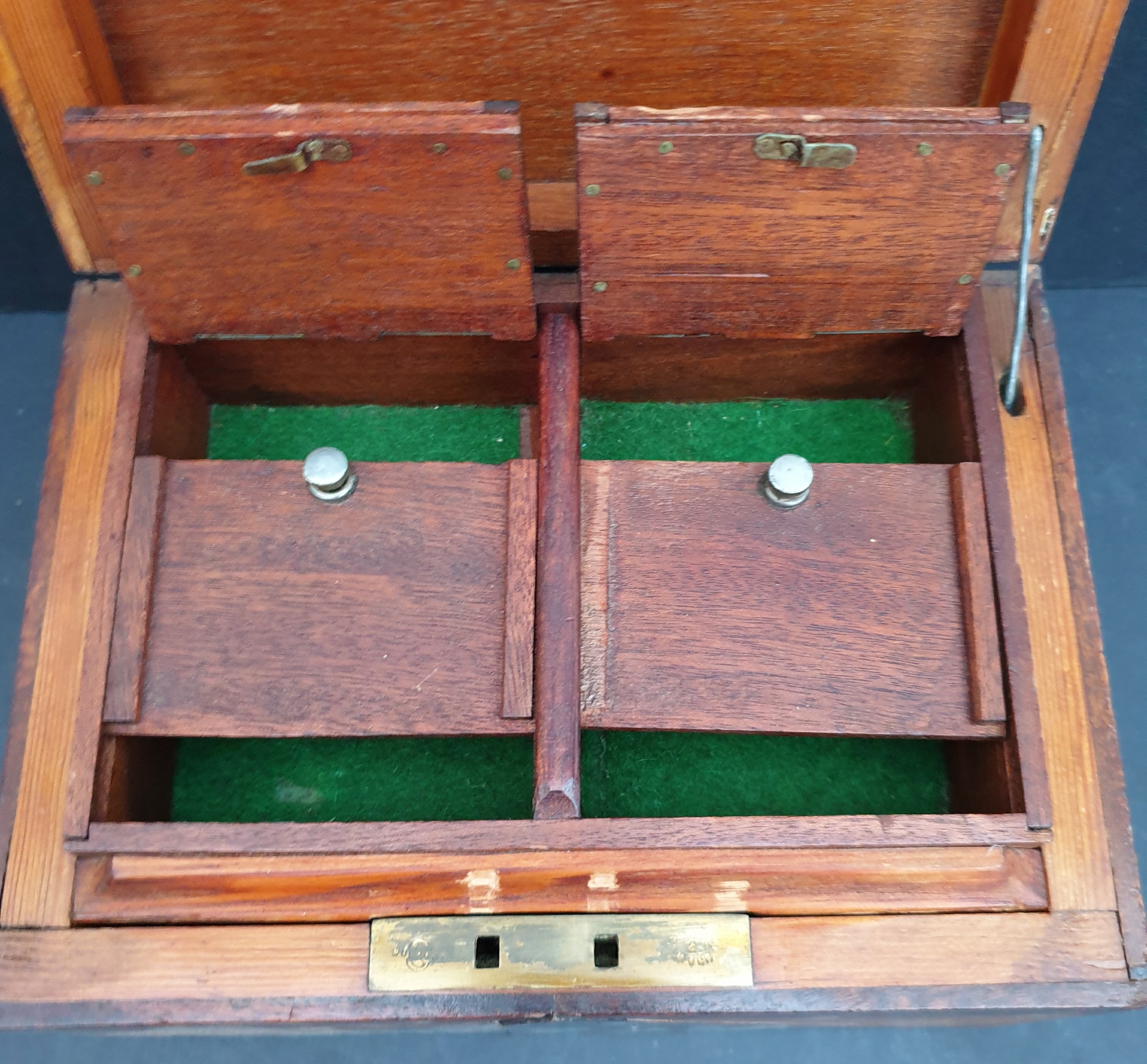 Antique Parquetry Storage Wooden Box - Image 3 of 4