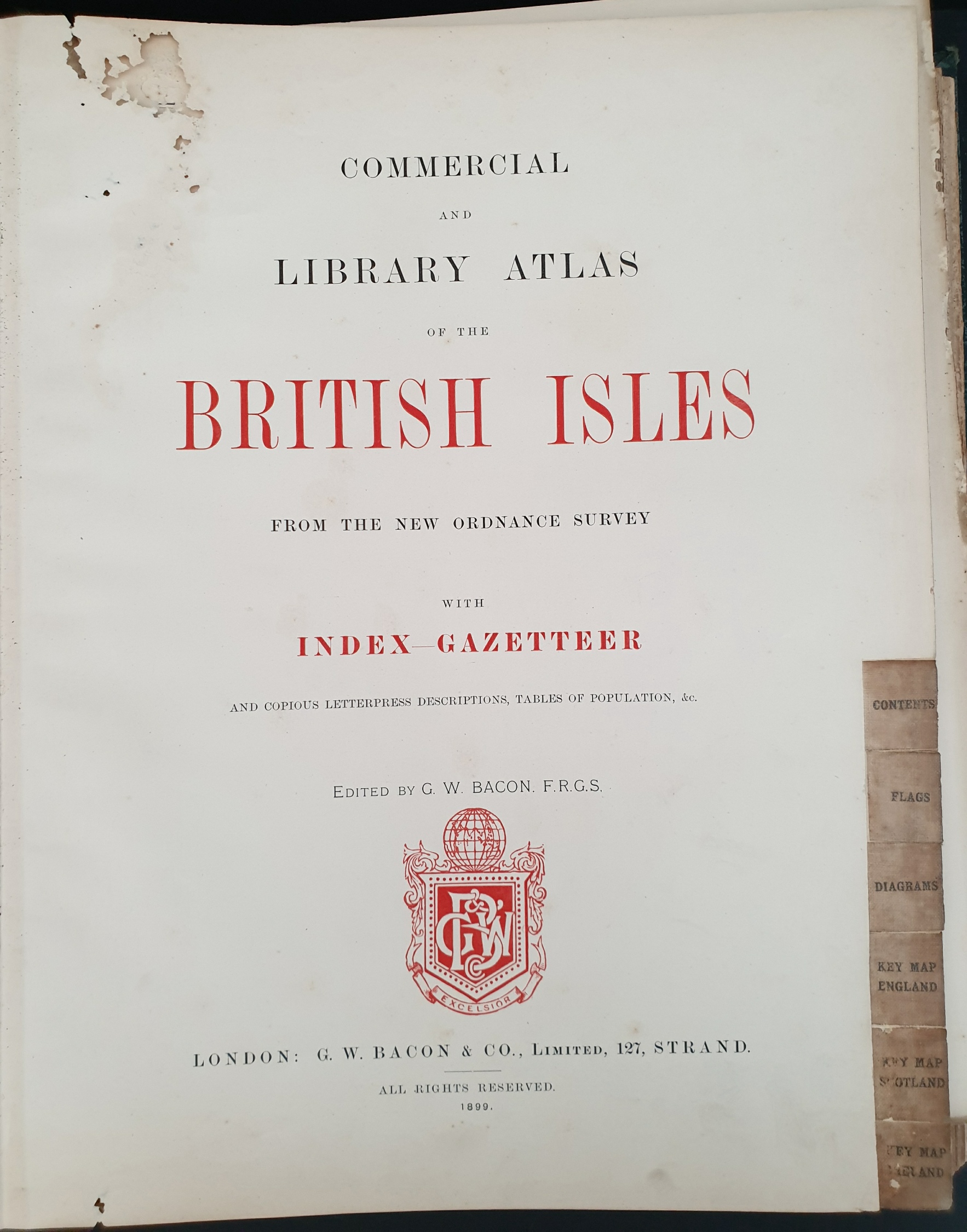 Antiques 1899 Book Atlas Of The British Isles G W Bacon & Co. - Image 5 of 15