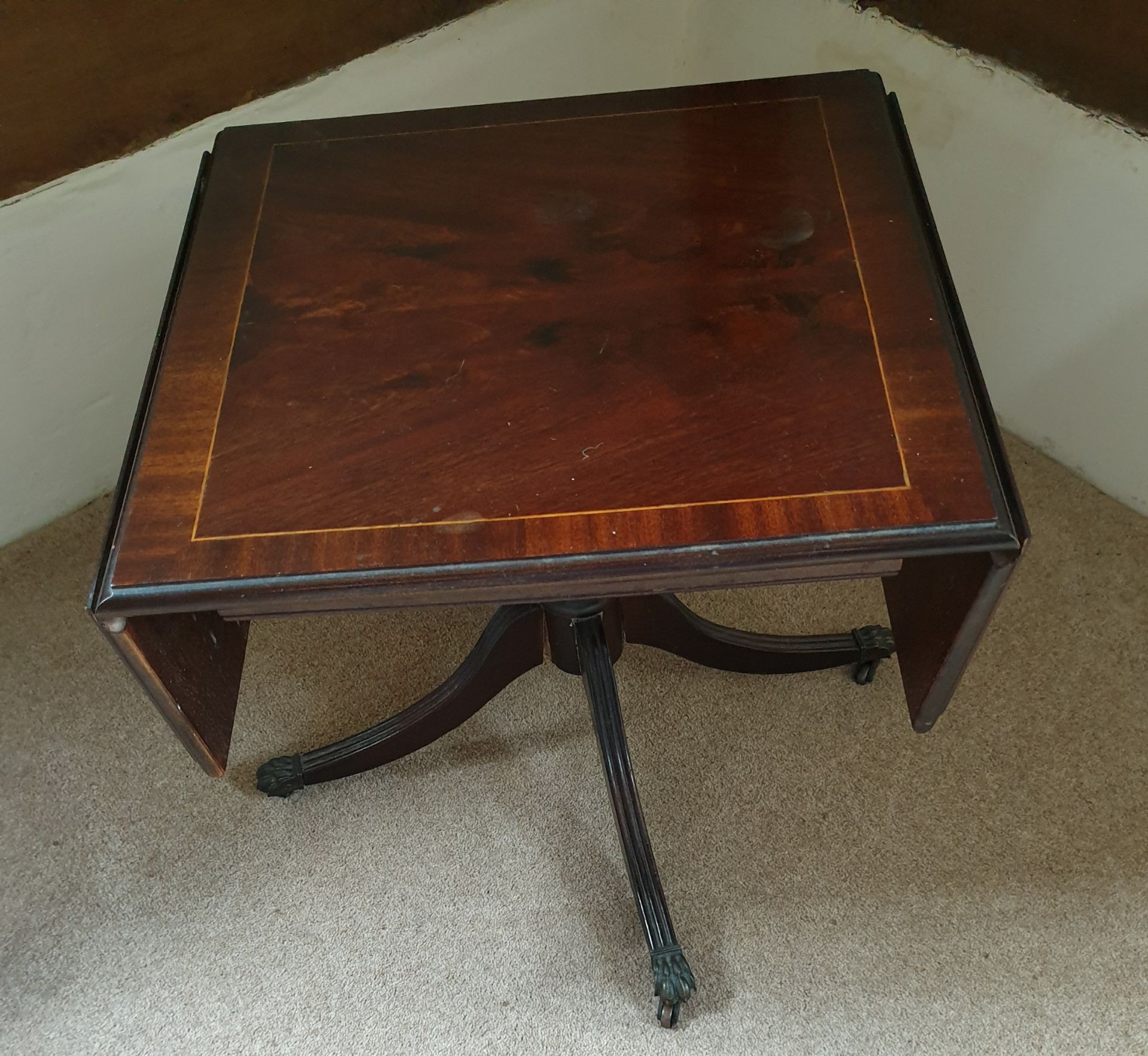 Antique Furniture 2 Leaf Side Table - Image 2 of 3