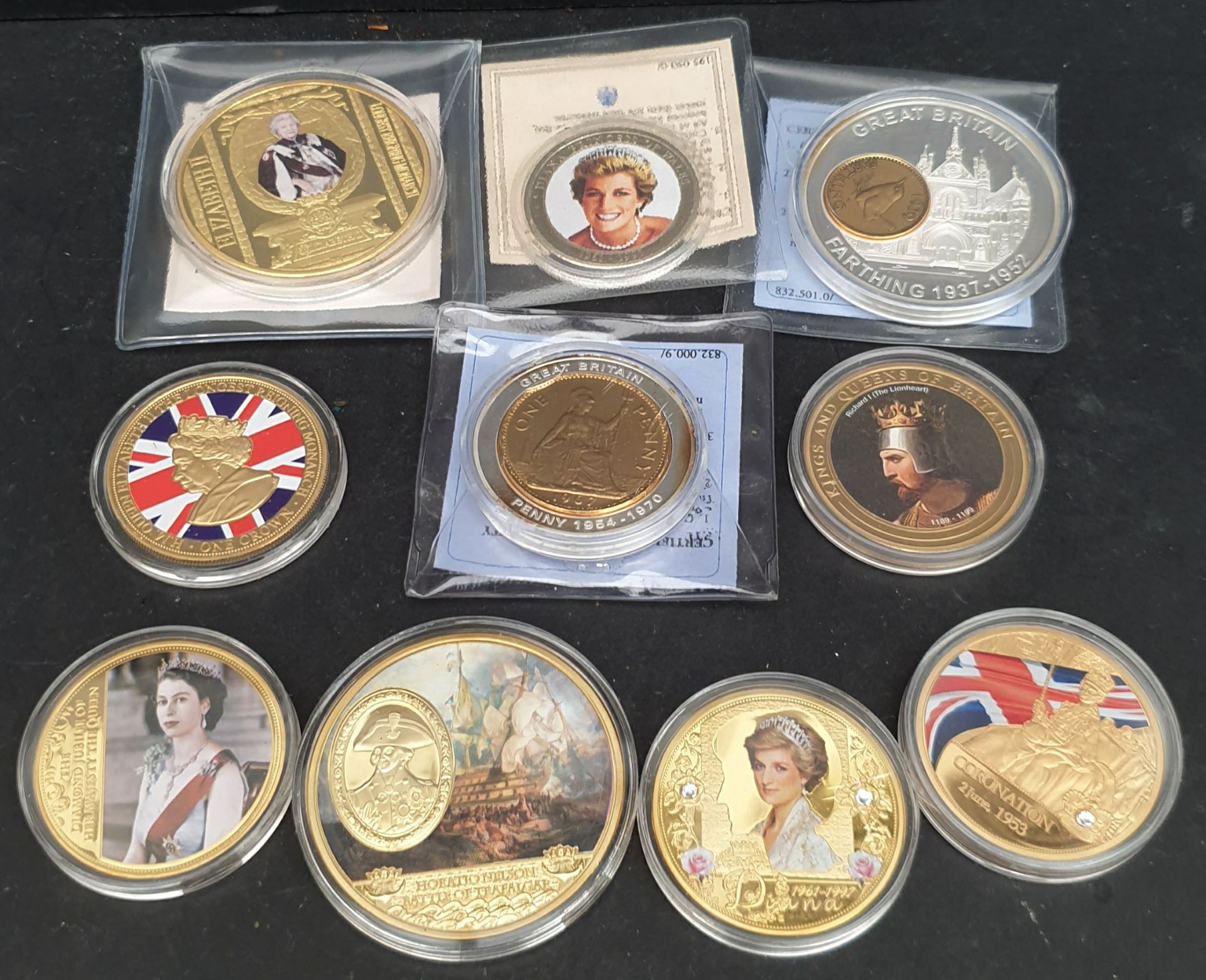 Collectable Coins 10 in Total military & Royalty