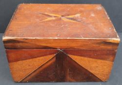 Antique Parquetry Storage Wooden Box