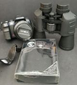 Konica Minolta Synax 5D Camera Binoculars & Hip Flask Set