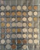 Collectable Coins Sheet of 51 Assorted World Coins