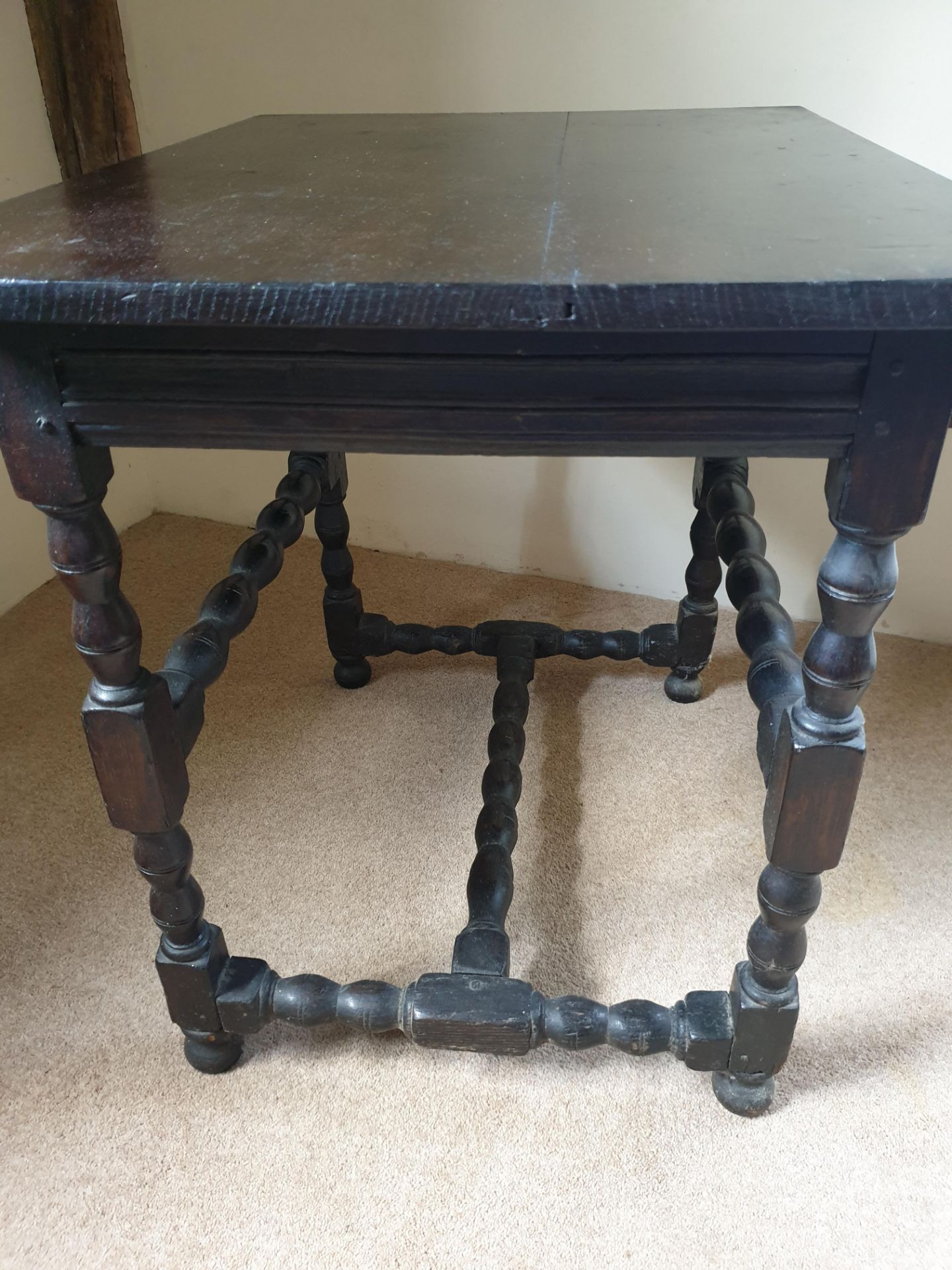 Antique Furniture 17c Table With Bobbin Turned Legs - Image 2 of 7