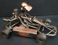 Collectable Scrap Metal Car Sculpture 7 inches Long