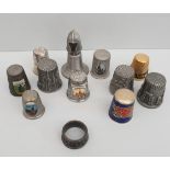 Vintage Parcel 12 Metal Thimbles