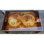 Vintage Retro Map Coffee Table c1970's