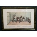 Vintage Cartoon Dog Print Titled 'The Waiting Room'