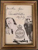 RAF Military Dambusters Barnes Wallis Autograph 29th July 1968