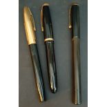 Vintage Fountain Pens 3 in Total Includes Sheaffer & De La Rue Onoto Pen