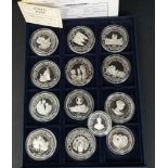 Collectable 13 x Silver Coins H.M. The Queen Mother Royal Mint