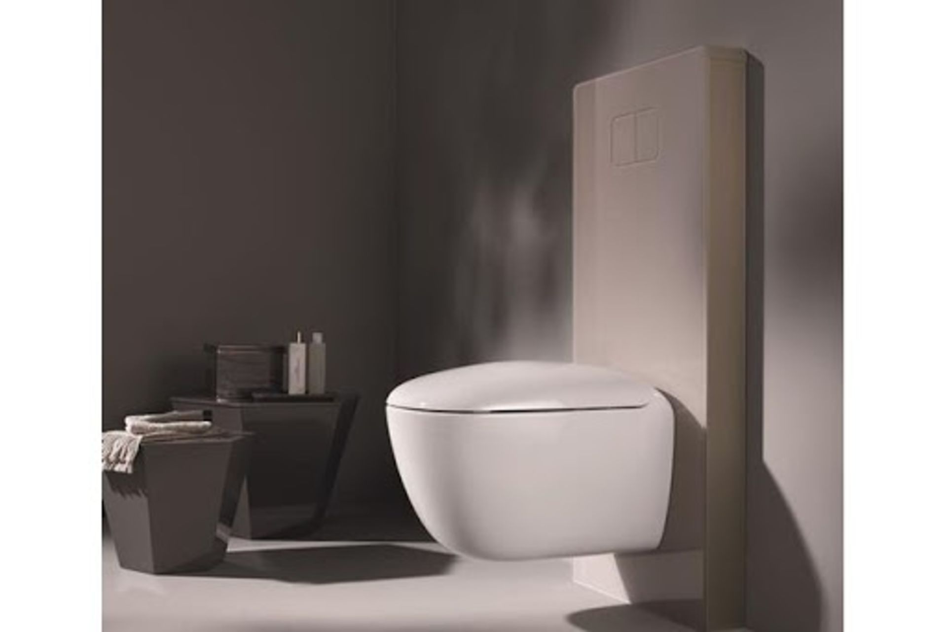 (SA2) Keramag Geberit Taupe Glass/Champagne Toilet Universal cistern unit for Back to Wall toil... - Image 2 of 5