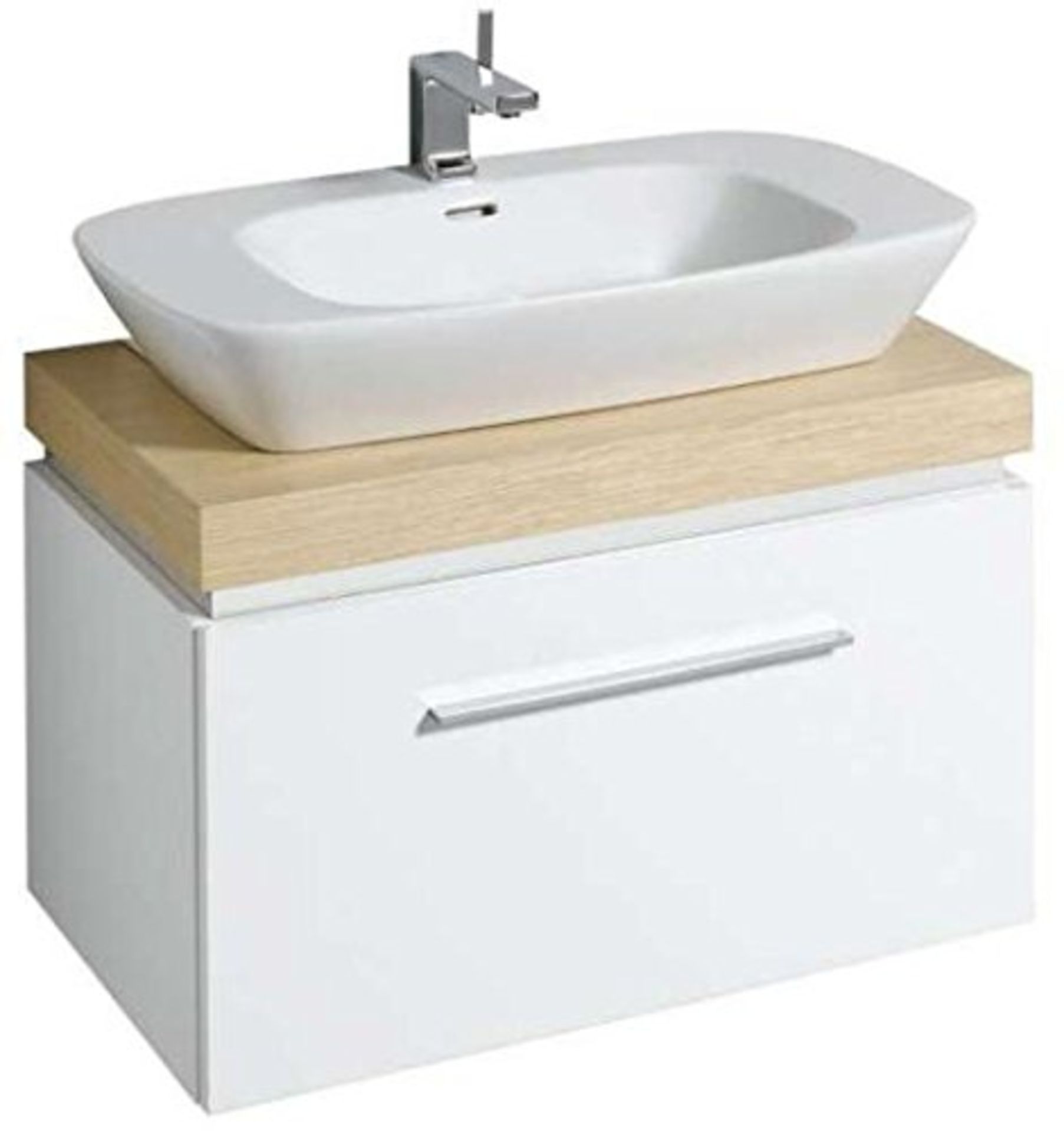 (SA6) Keramag Geberit 800mm White Vanity Unit.RRP £1,185.99.Comes complete with basin. The Si... - Image 2 of 2