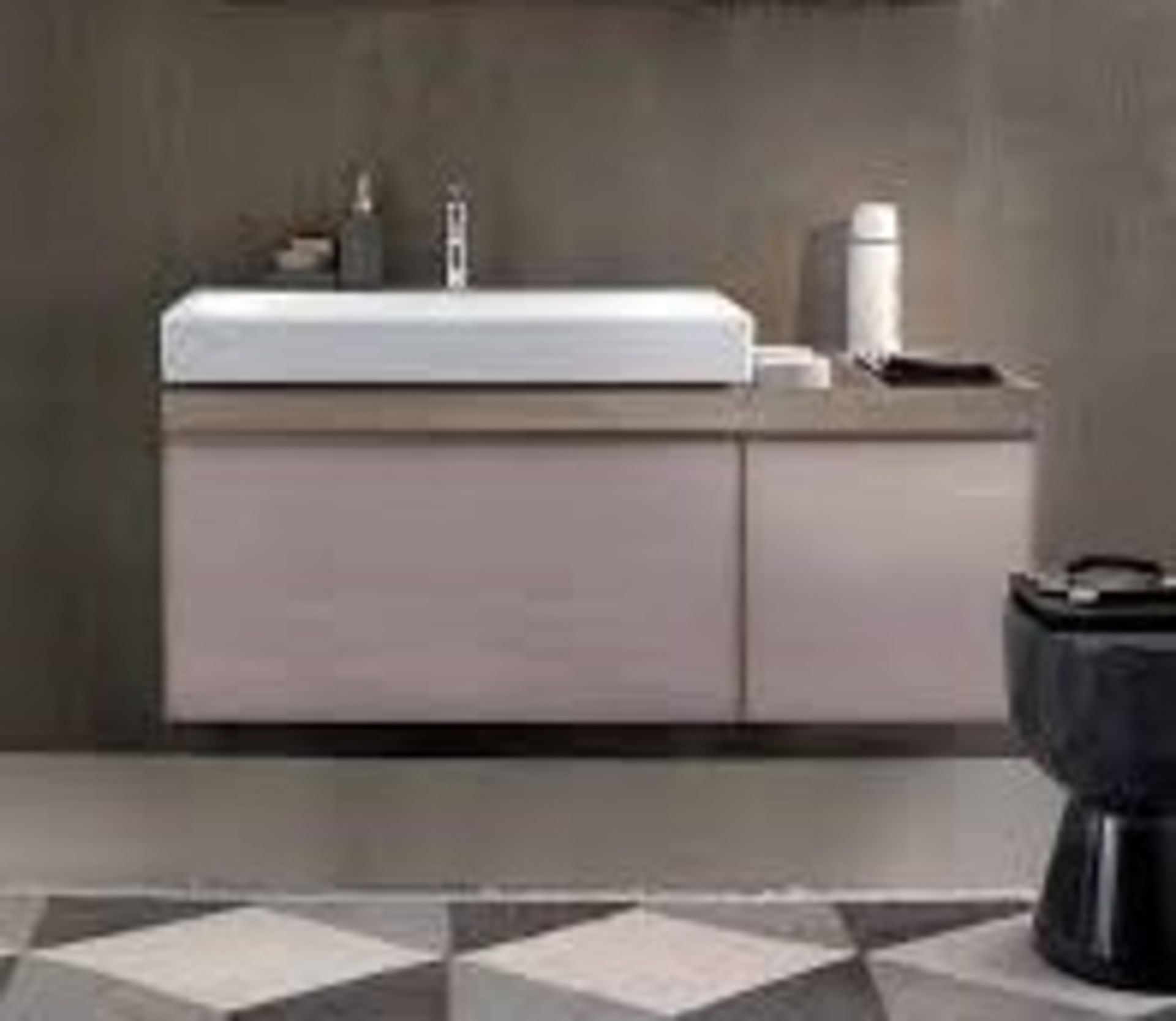 (HM5) Keramag Geberit 1334mm Citterio Natural Beige Oak Basin Vanity Unit. RRP £1,889.99.Comes...