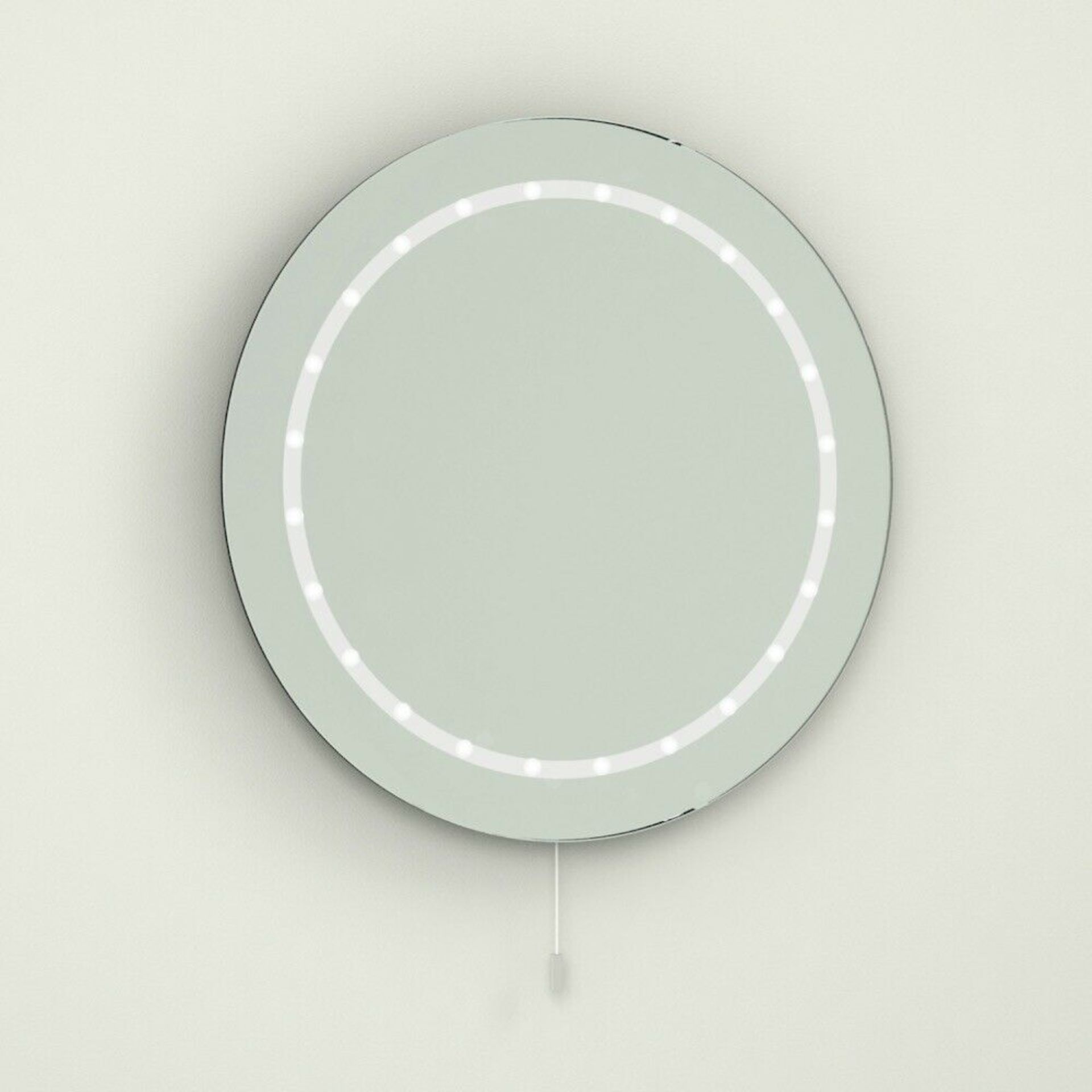 (KN33) 400mm Omega Round Battery Operated Illuminated Mirror. Battery Operated. Energy savin... - Image 2 of 2